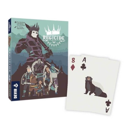 componentes del juego de cartas cooperativo regicide de devir - comprar en el taller del modelista