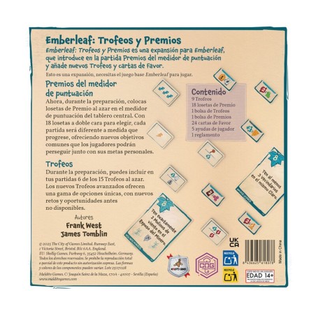 Emberleaf: Trophies & Awards Expansion Box Back by Maldito Games - Buy