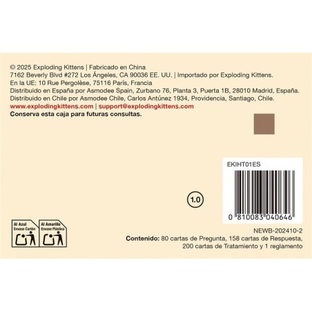 Horrible Therapist Party Game Publisher Info by Exploding Kittens - Buy at El Taller del Modelista