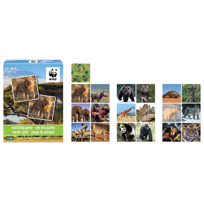 Juego de memoria: Mamíferos. WWF.