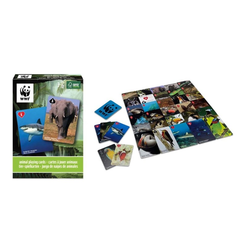 Baraja de cartas de animales. WWF.