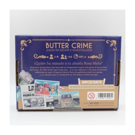Butter Crime Escape Room and Deduction Game - Buy at El Taller del Modelista