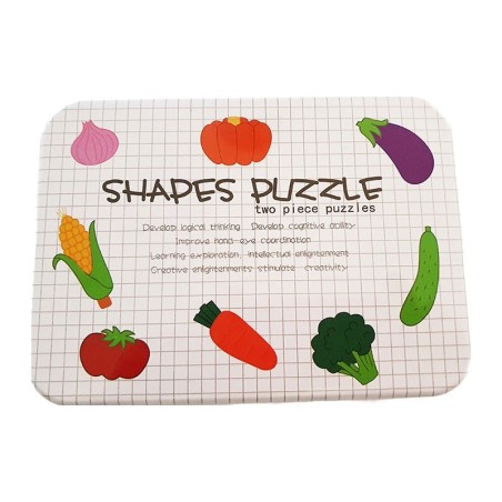 Puzle frutas dos piezas. BP.