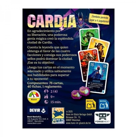 Duel for Cardia: 2-Player Card Game by Devir - Buy at El Taller del Modelista