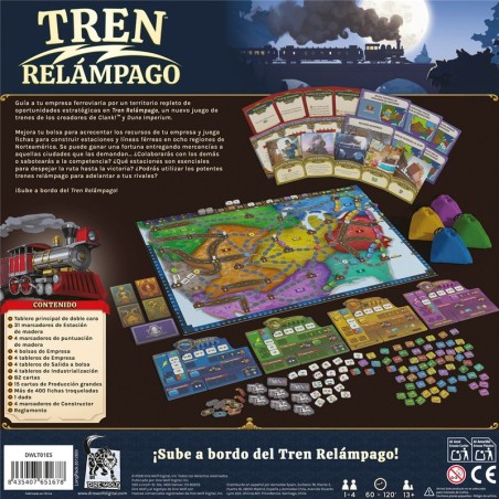 juego de mesa de cartas tren relámpago de dire wolf digital - comprar en el taller del modelista
