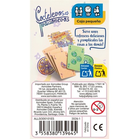 juego de cartas cockteles traicioneros de asmodee - comprar en el taller del modelista