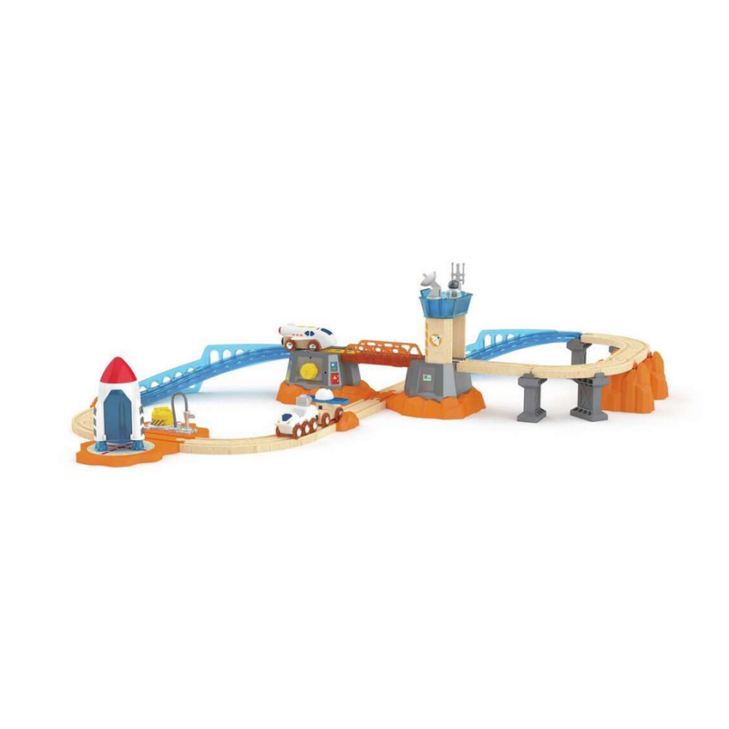 Mars launch railway set | Dented box.