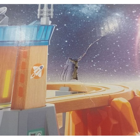 Mars launch railway set | Dented box.