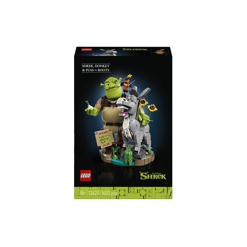 Shrek, Donkey & Puss in Boots.