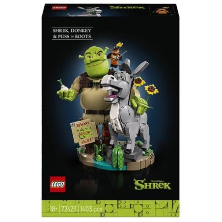 Shrek, Donkey & Puss in Boots.