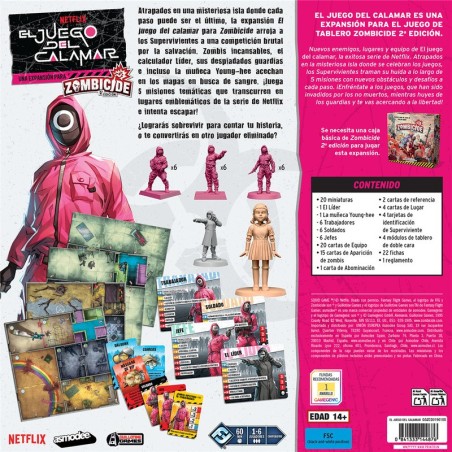juego de mesa de miniaturas zombicide el juego del calamar de fantasy flight games - comprar