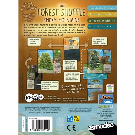 Juego de cartas forest shuffle smoky mountains de lookout games - comprar en el taller del modelista