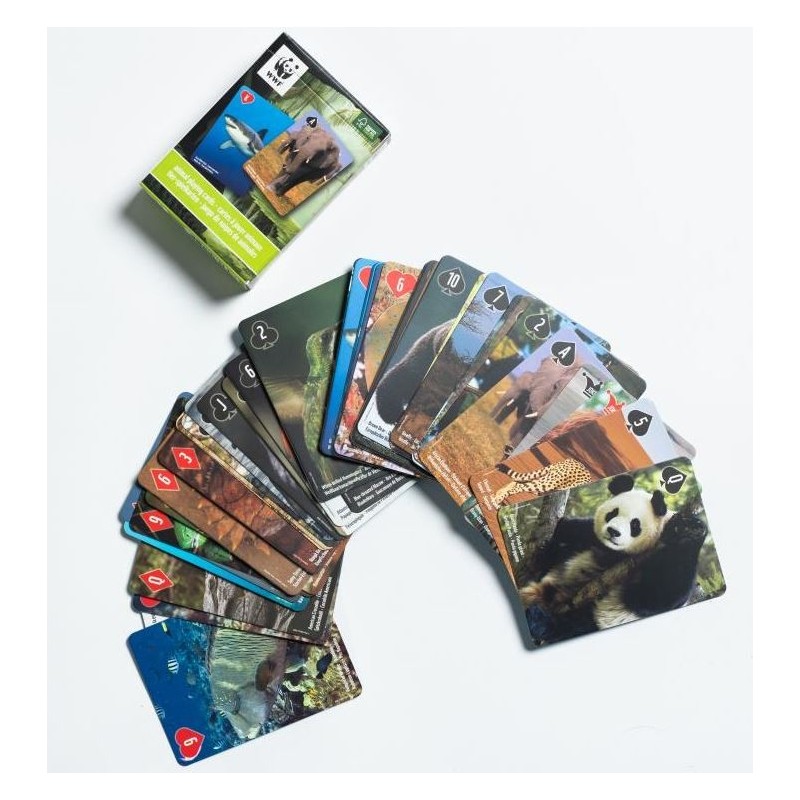 Juego de cartas animales salvajes.