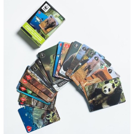 Juego de cartas animales salvajes.