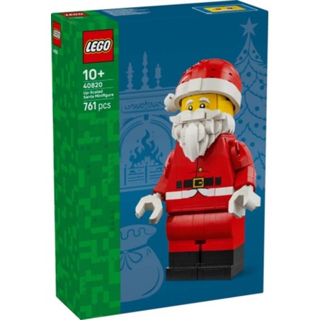 Minifigura gigante de Papá Noel.
