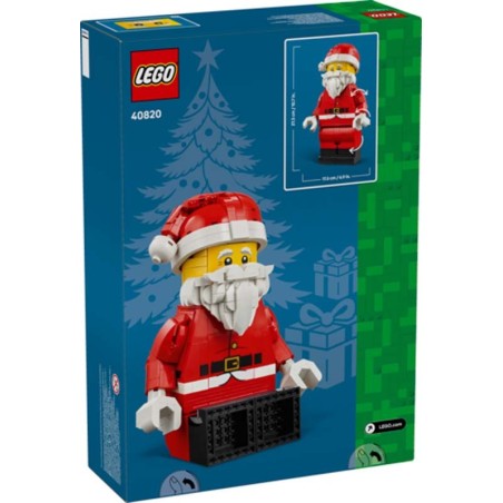 Minifigura gigante de Papá Noel.