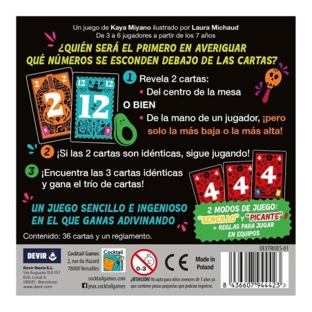 juego de cartas trio de devir - comprar en el taller del modelista