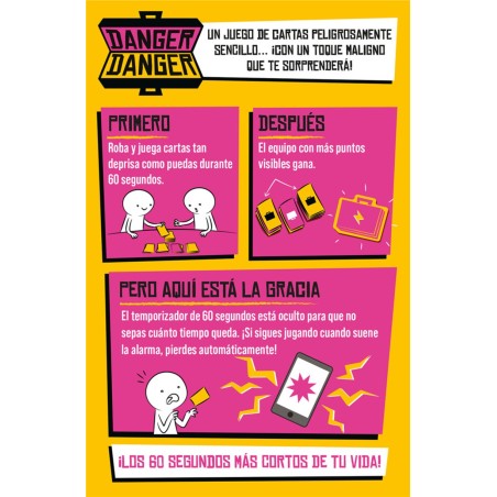 juego de cartas rápido danger danger de exploding kittens - comprar en el taller del modelista