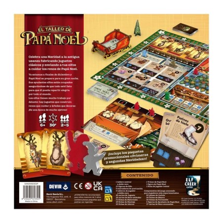 juego familiar de colocación de trabajadores el taller de papa noel de devir - comprar en el taller del modelista