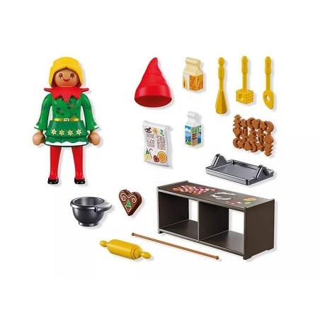 Elfo navideño con galletitas.
