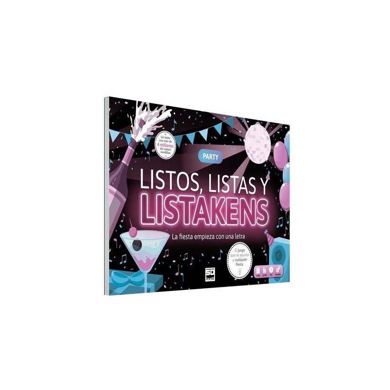 Juego de palabras Listos, listas y listakens party. Juego de palabras Listos, listas y listakens party.