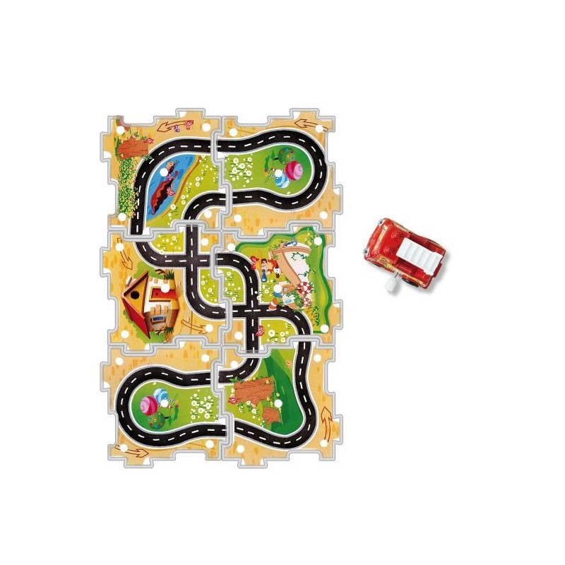 Vehículo y puzzle.  JEUX 9643