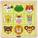 Puzzle: Caras de Animales. WOODY 91104