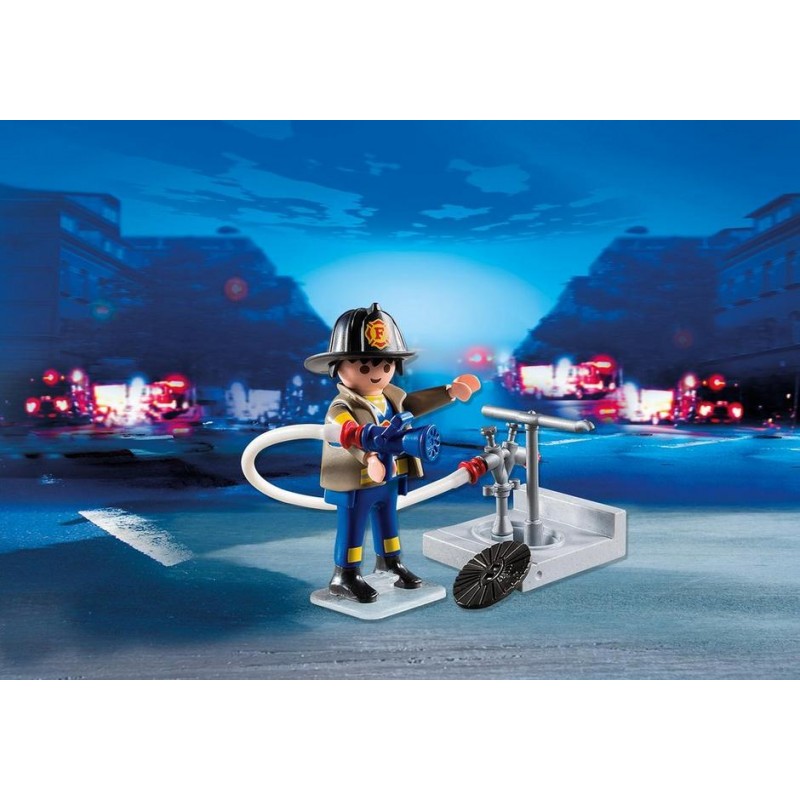 Bombero con manguera. PLAYMOBIL 4795
