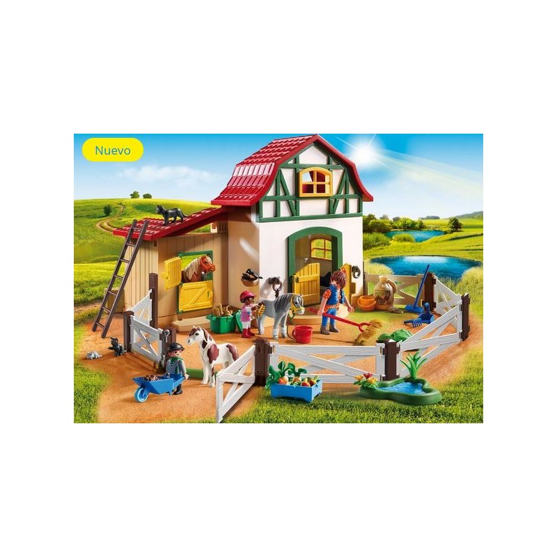 Barn Playmobil Country Pony PLAYMOBIL 6927 Pony Farm, Playmobil Country Que De Juguetes