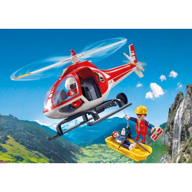 Helicóptero de rescate de montaña. PLAYMOBIL 9127