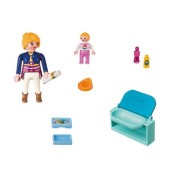 Mother and child with changing table.