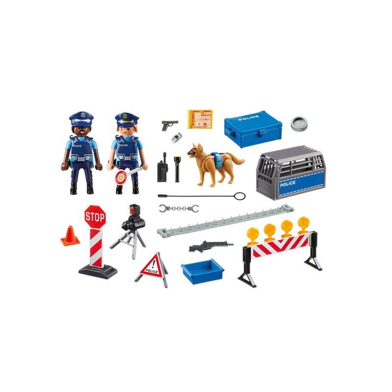 PLAYMOBIL 6924 Police Roadblock, Playmobil City Action Que de