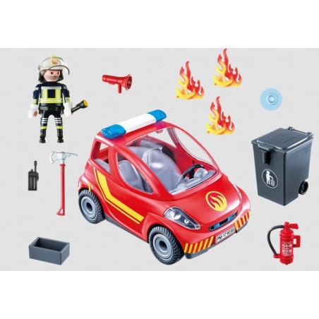 Firefighter with Car.