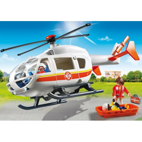 Emergency medical helicopter.