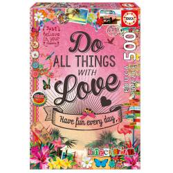 Do all things with love. 500 piezas.