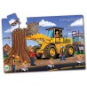 Puzzle de suelo: Excavadora. LEARNINING JOURNEY