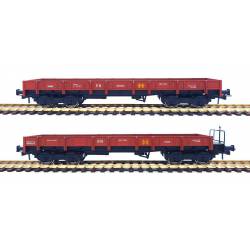 2-set wagons series MM, RENFE. Oxide red.