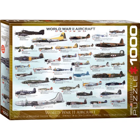 Aviones de la II Guerra Mundial. 1000 piezas. - Qué de juguetes