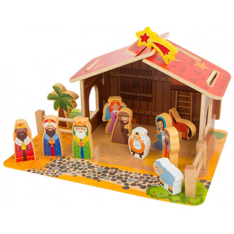 Wooden Manger Set.