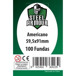 100 fundas. Tamaño americano. 59,5x91 mm.