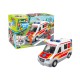 Ambulance with figure.