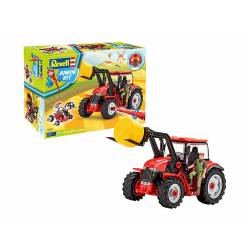 Tractor with figure.