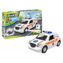 Coche de policía con figura.
