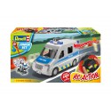 Police van with figure.