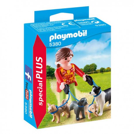 Mujer con perros. PLAYMOBIL 5380