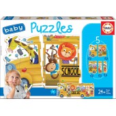 Baby puzzles wild animals.