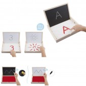 Magnetic chalk and Dry erase board.