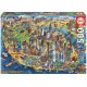 Mapa de Nueva York. 500 piezas.