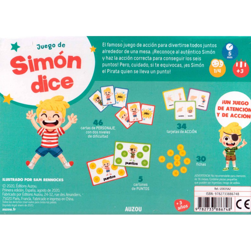 Simón dice. AUZOU 20034A2