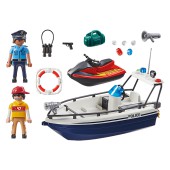 Andamio con obreros.